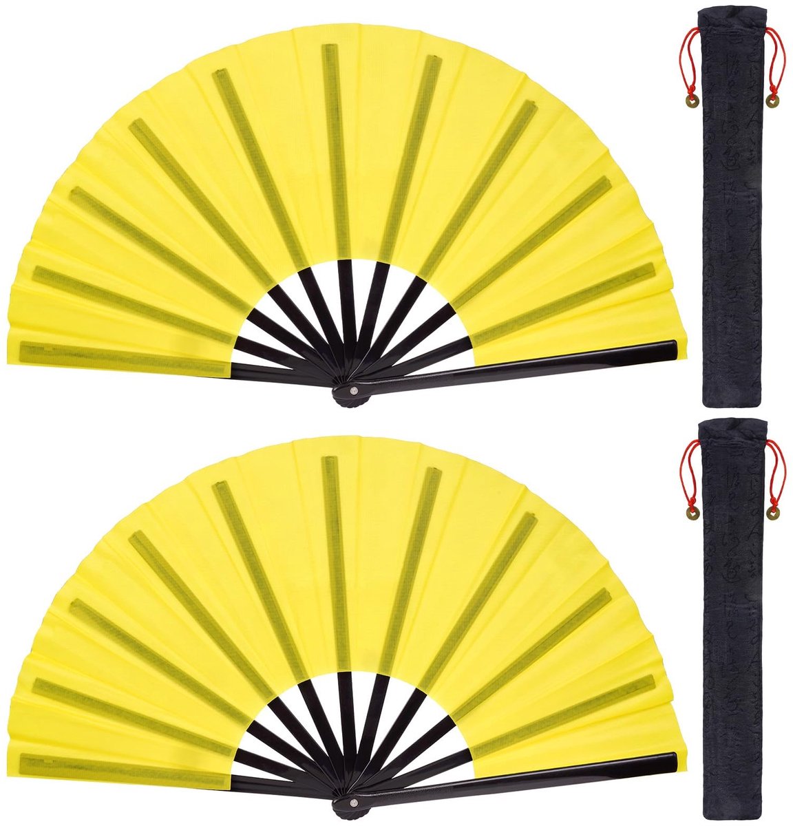 Solidchoice - Set van 2 Grote Vouwfans voor Tai Chi en Dans