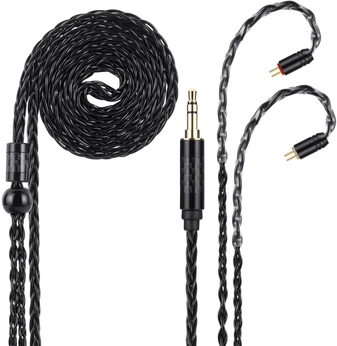 Solidchoice - 3.5mm naar 2-Pin IEM Kabel 8-Core OCC Zilver Geplated