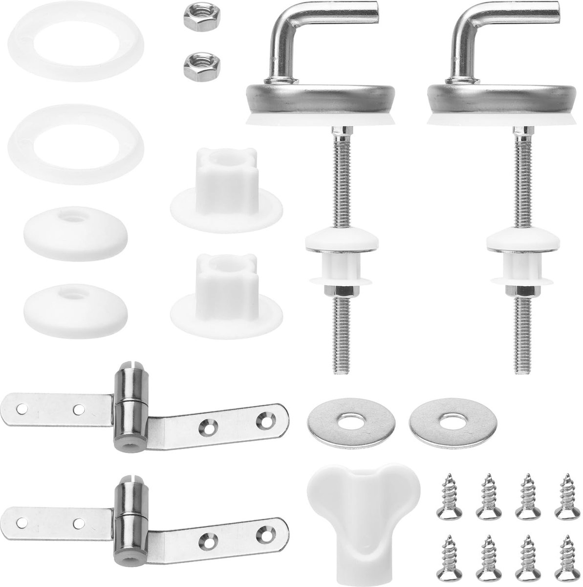 Solidchoice - Universele RVS Toiletzitting Scharnier Set