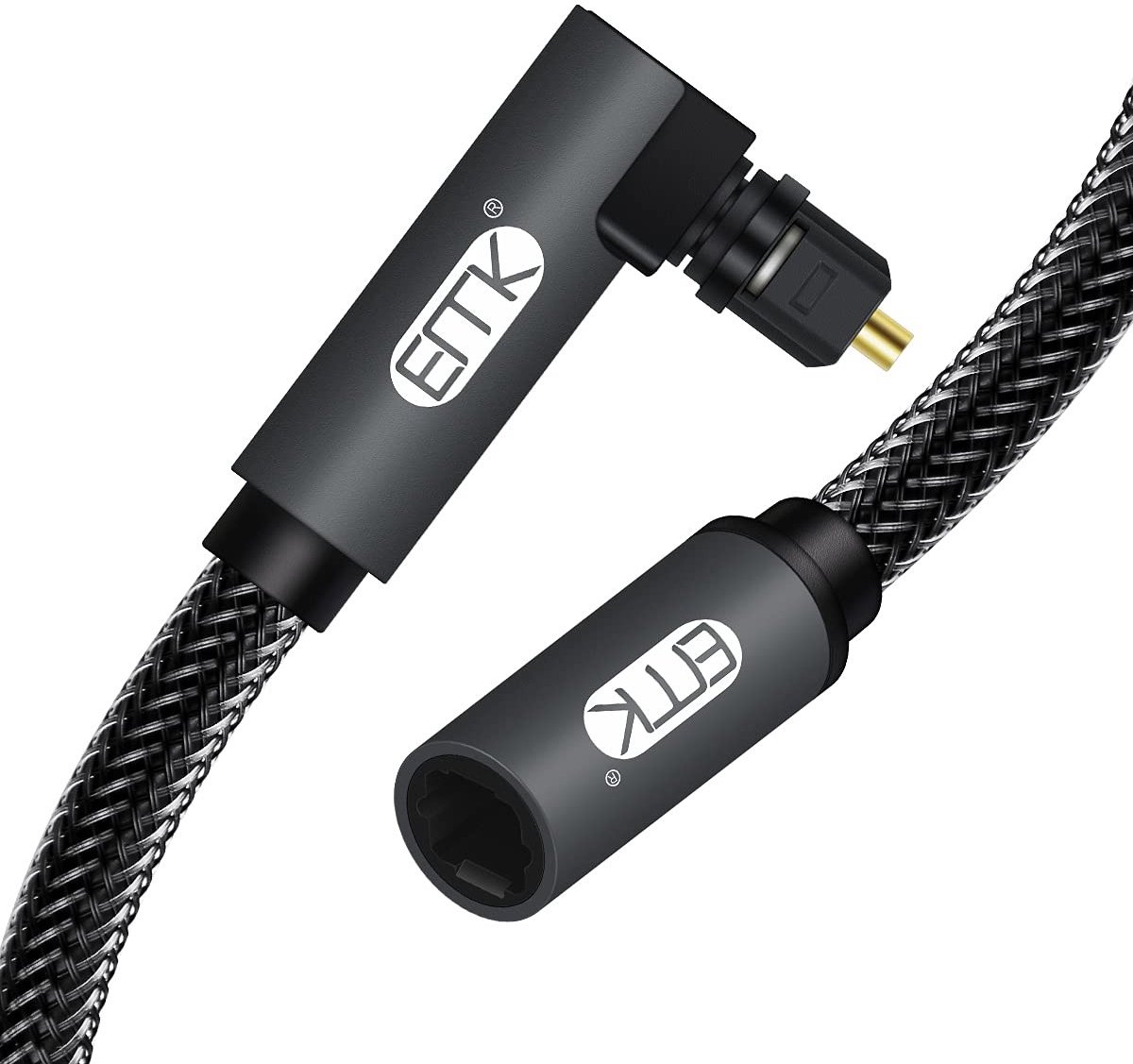 Solidchoice - Optische Verlengkabel Male naar Female Toslink Audio Kabel voor Home Theater (1m, Zwart)
