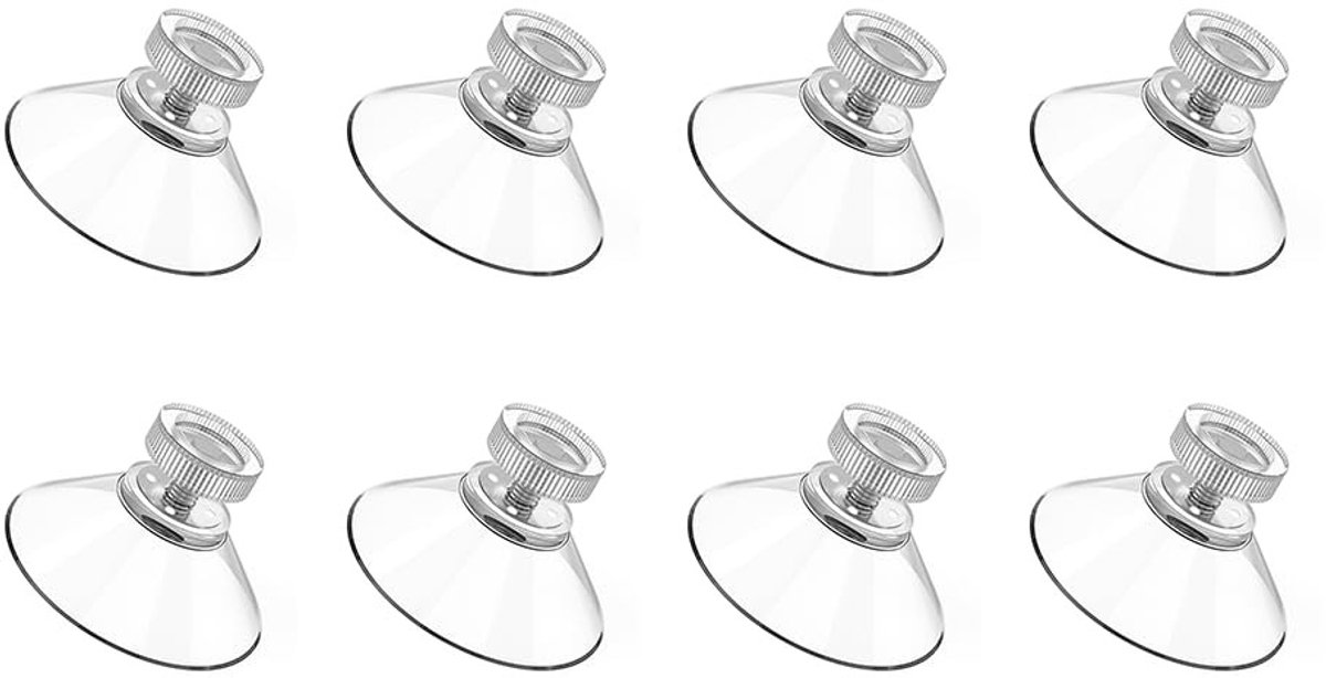 Solidchoice - Set van 8 PVC Zuignappen met Schroefdraad