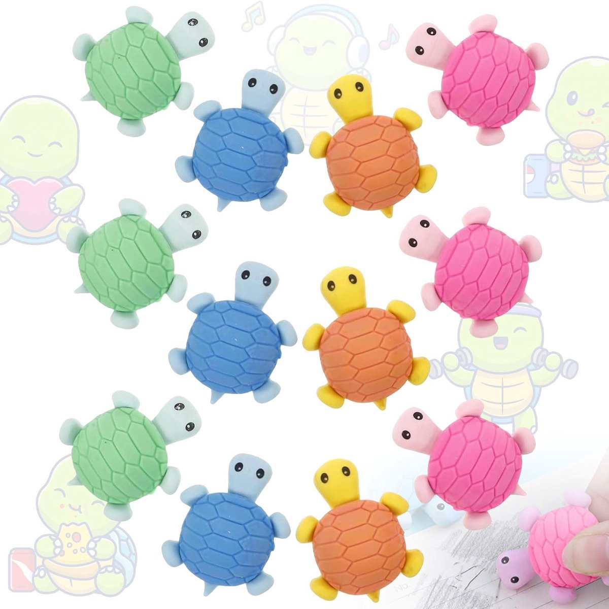 Solidchoice - 24 Stuks Creatieve Dieren Gum voor Kinderen