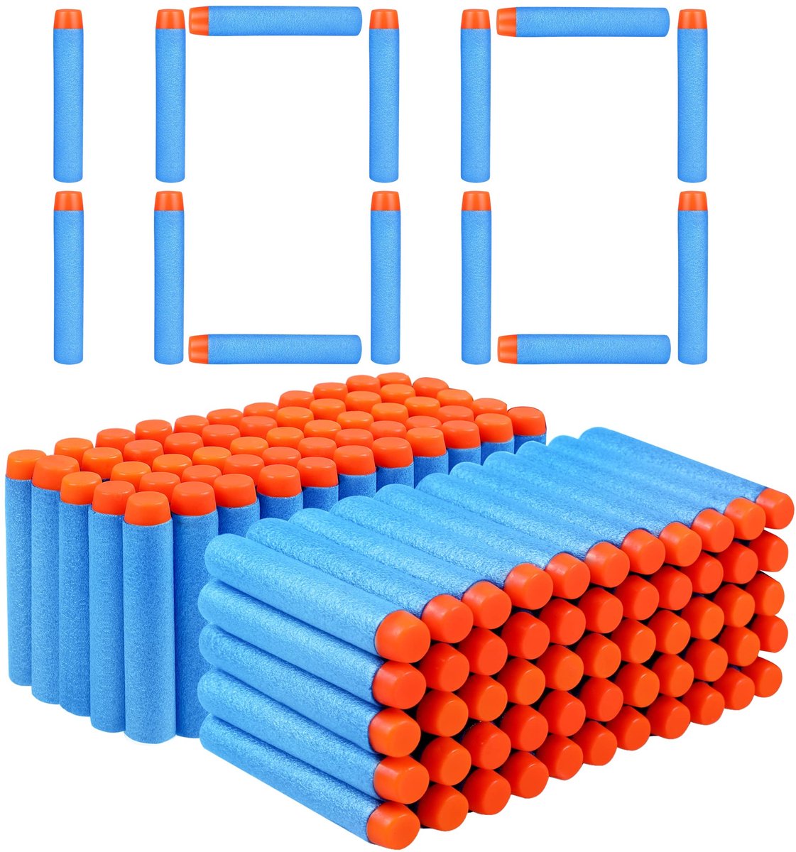 Solidchoice - 400 Stuks Foam Darts voor Kinderen in 4 Kleuren