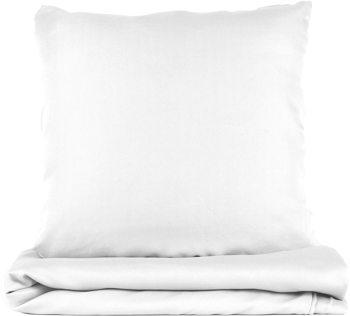 Solidchoice - 4-delig Beddengoed Set 140 x 200 cm + 2 Kussens 65 x 65 cm Microvezel Wit