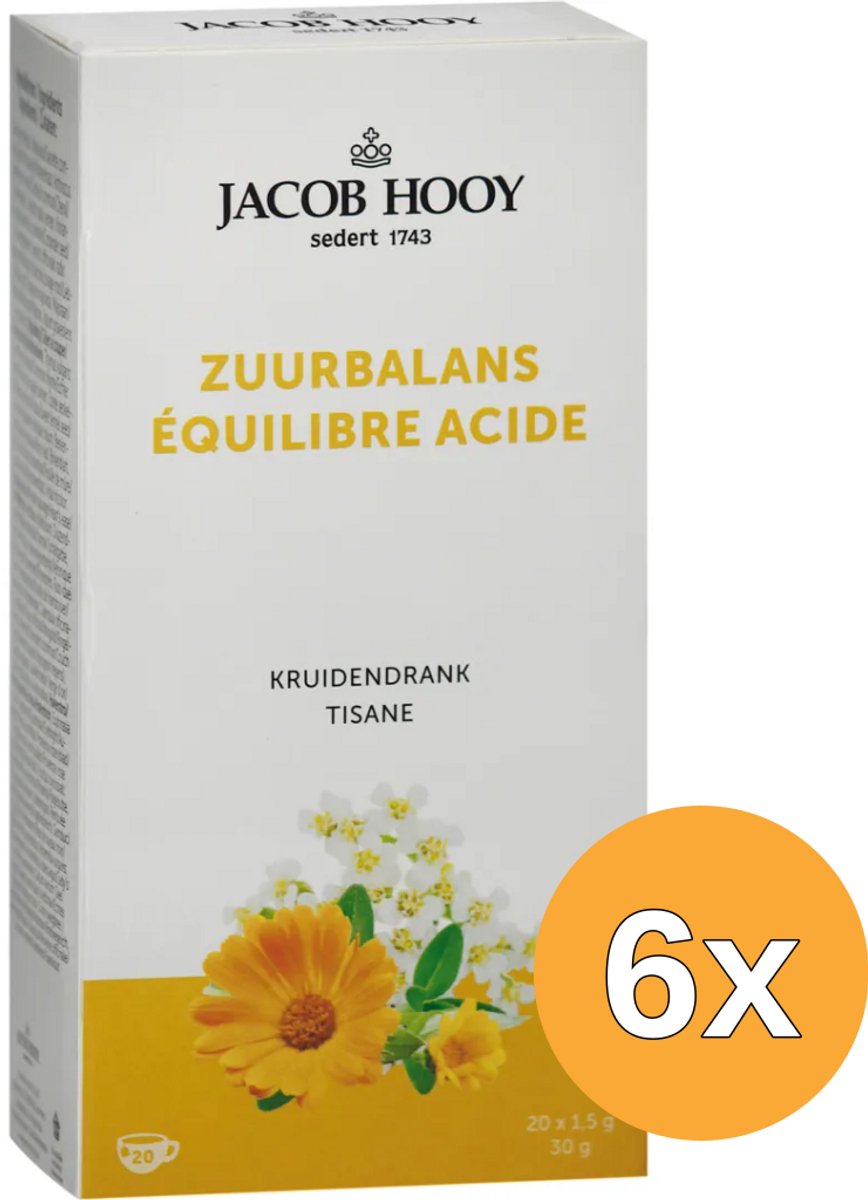 6x Jacob Hooy Ontzuringsthee (20 stuks)