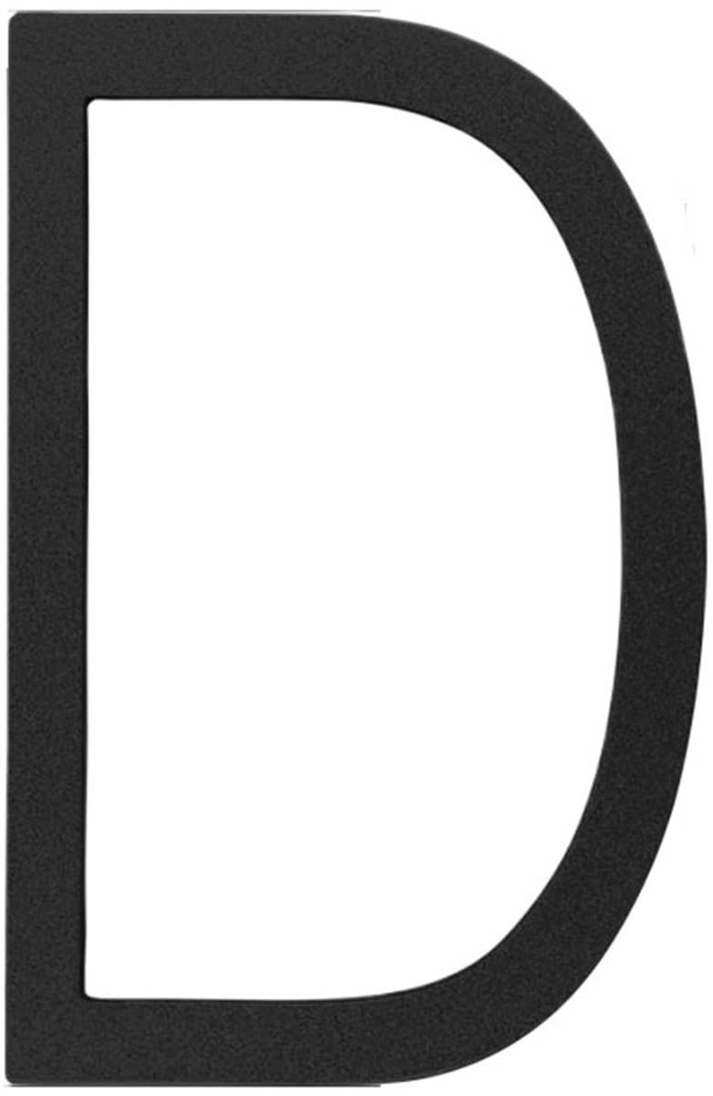 1pc 3Inch/7.6cm Zwart Rvs Huisnummer Zelfklevende Nummers Adres Teken 0-9 Letters AZ Brief Moderne Deur Platen(D)
