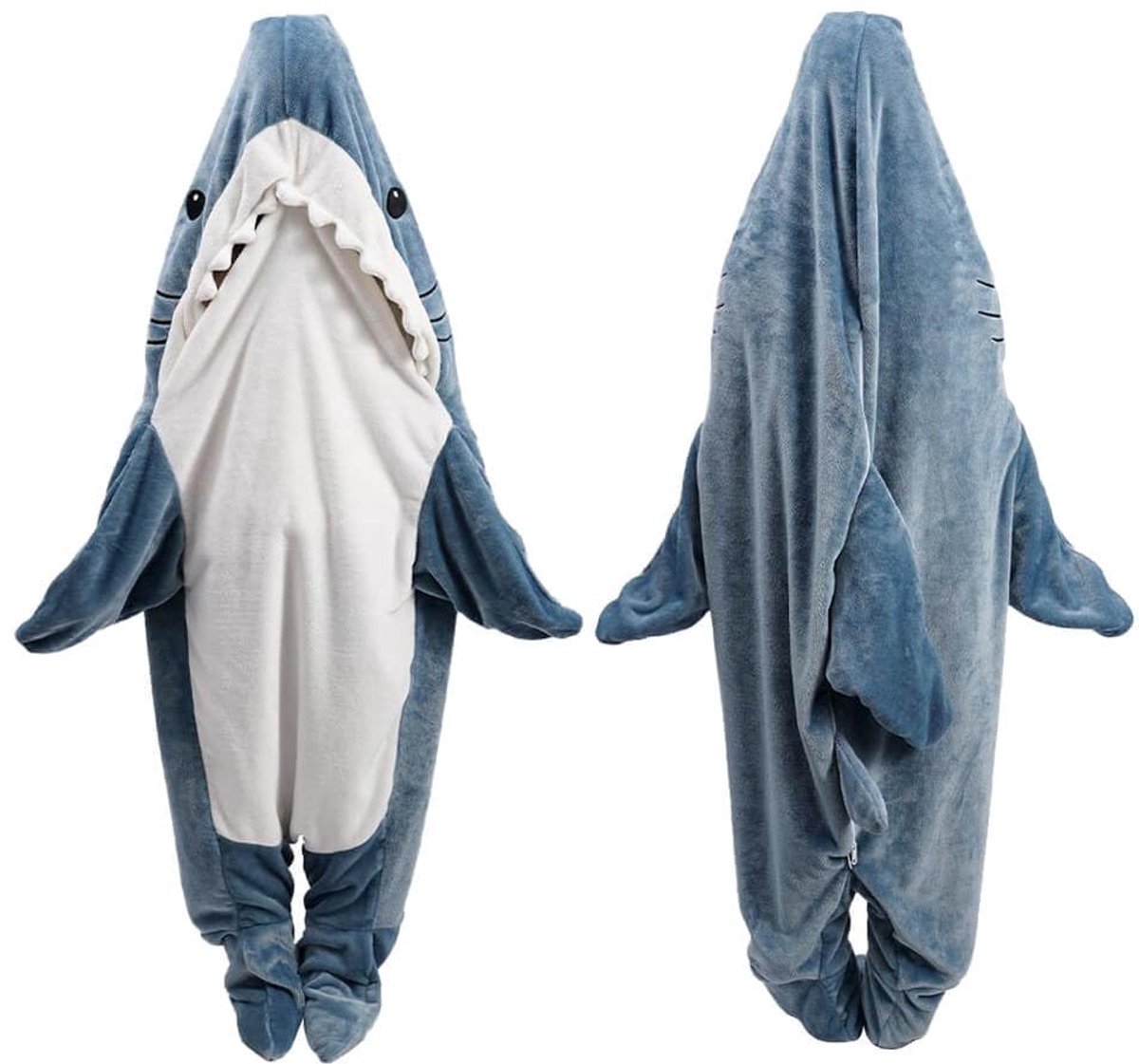 Casalora Hoodie Deken Met Mouwen - Fleece Blanket - Haai - Dames - Heren - Zachte Hoodie Deken voor Thuis & Bank - L - 165–170 cm