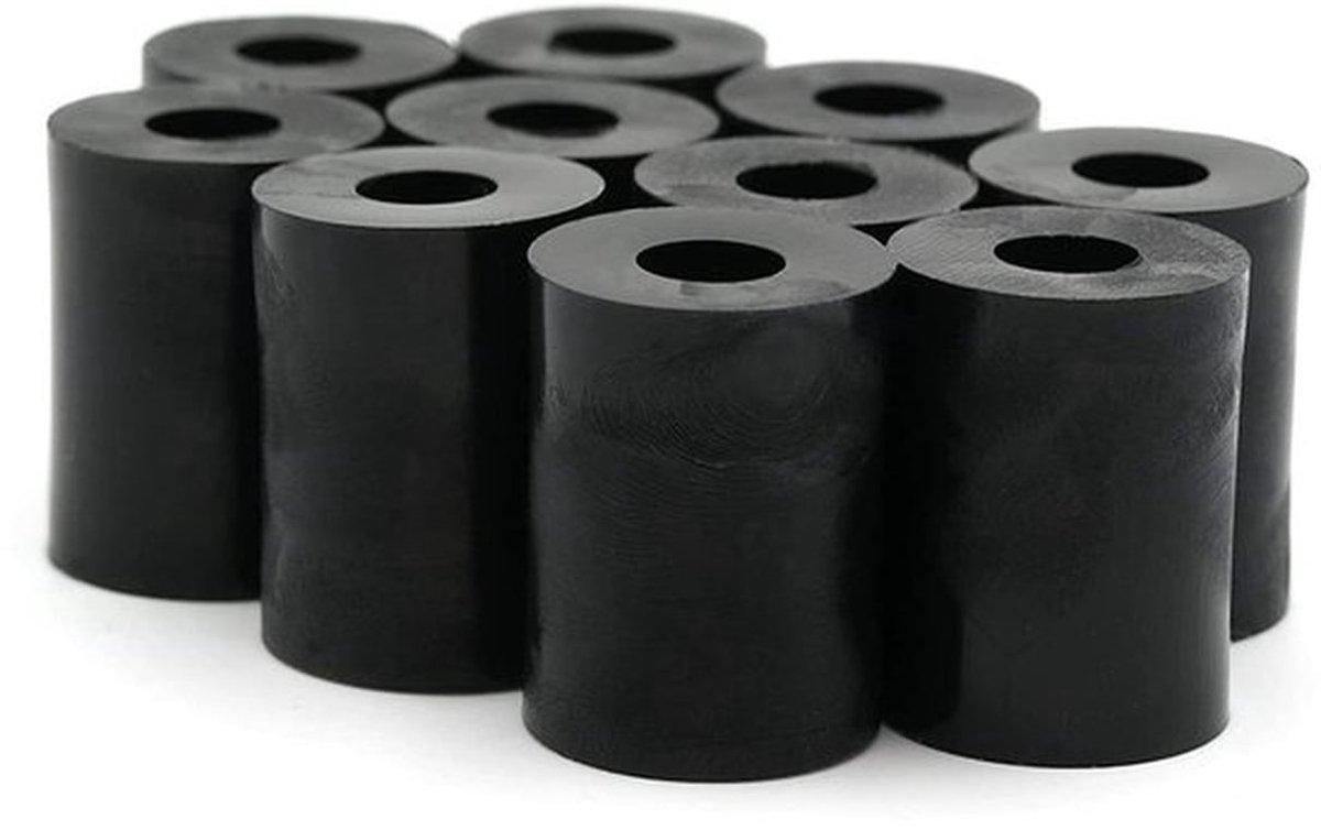 - Afstandsstukken - 10 x HD-polyethyleen - M6 rond - Afstandshulzen - Ideaal voor afstanden tussen onderdelen - Zwart