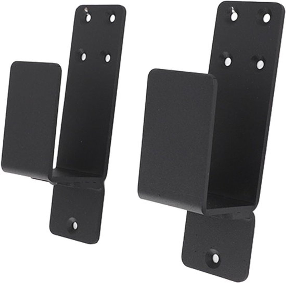 2PCS Deurbeveiligingsbalk met U-beugel, Carbon Staal, Eenvoudige Installatie voor Garage en Schuur met 2x4 Planken (Zwart)