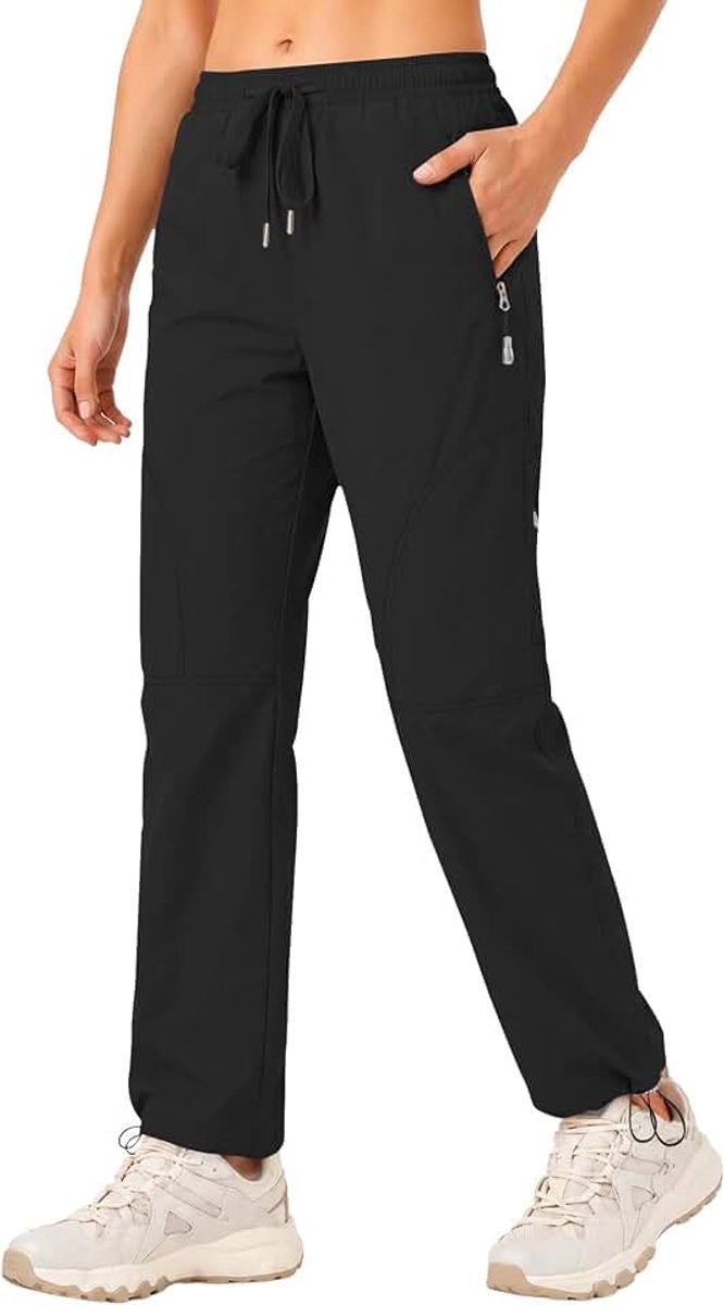Wandelbroek voor dames, cargobroek, licht, sneldrogend, ademend, zomer, outdoor, trekkingbroek met ritssluiting