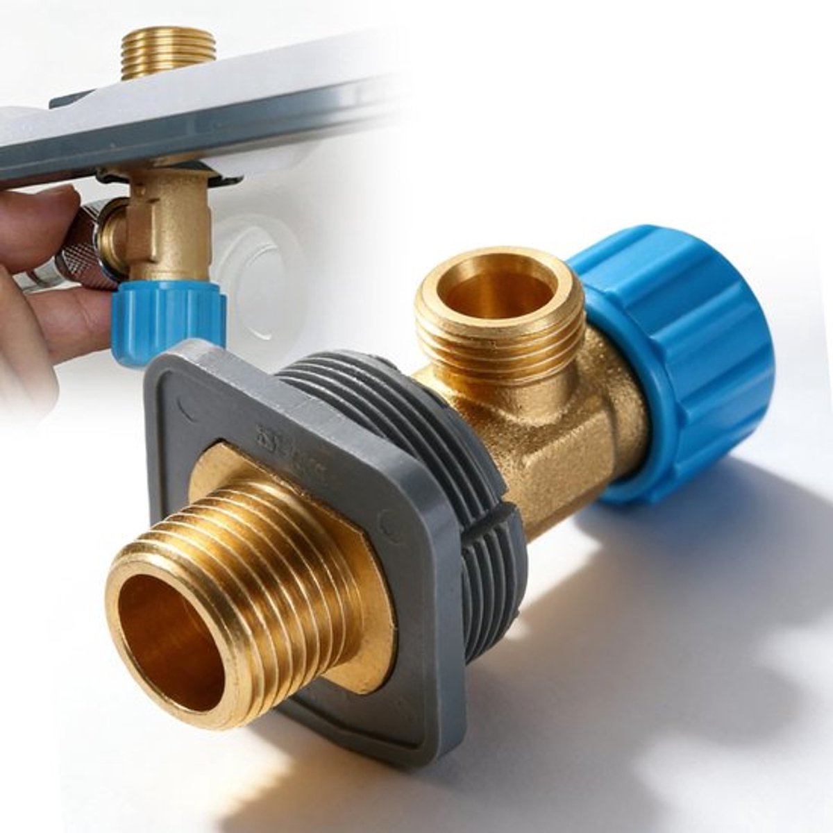 - Afsluiter - Hoekafsluiter - Messing - Gouden - Wastafelafsluiter - 3/4 inch en 4/5 inch - Geschikt voor sanitair - Gouden kleur