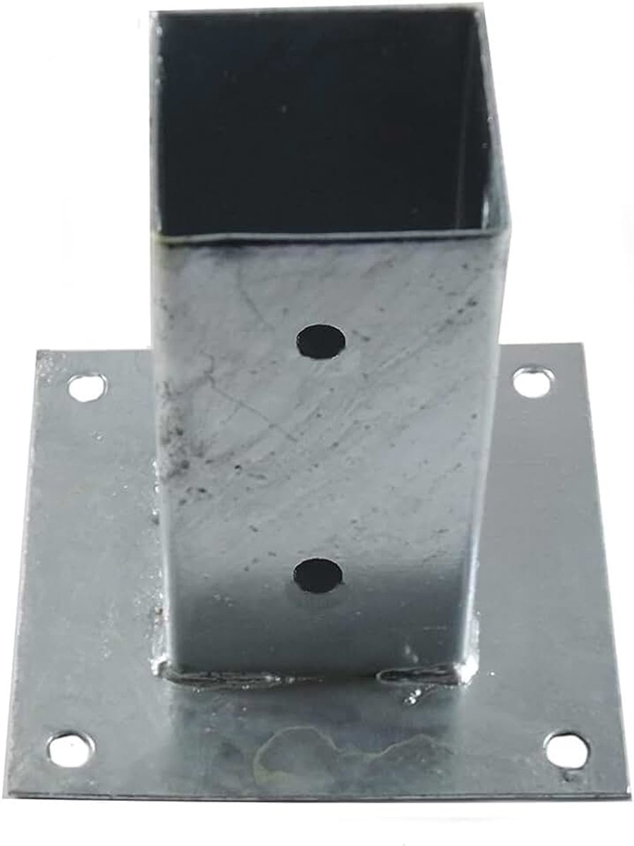 Metalen anker 12 x 12 cm, basis 17,5 x 17,5 cm. Ideaal voor houten palen.