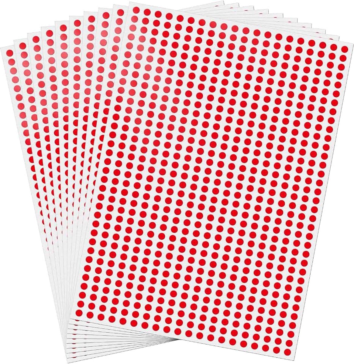 7000 stuks rode stipstickers 6 mm kleurcodering etiketten plakkerige stippen waterdichte zelfklevende ronde stickers voor school DIY kalender