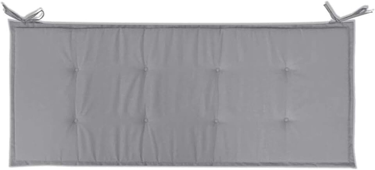 Tuinbank kussen, waterdicht, bankkussen, zitkussen, bankkussen, zitkussen, bankkussen, oplegkussen, grijs, 120 × 50 × 3 cm