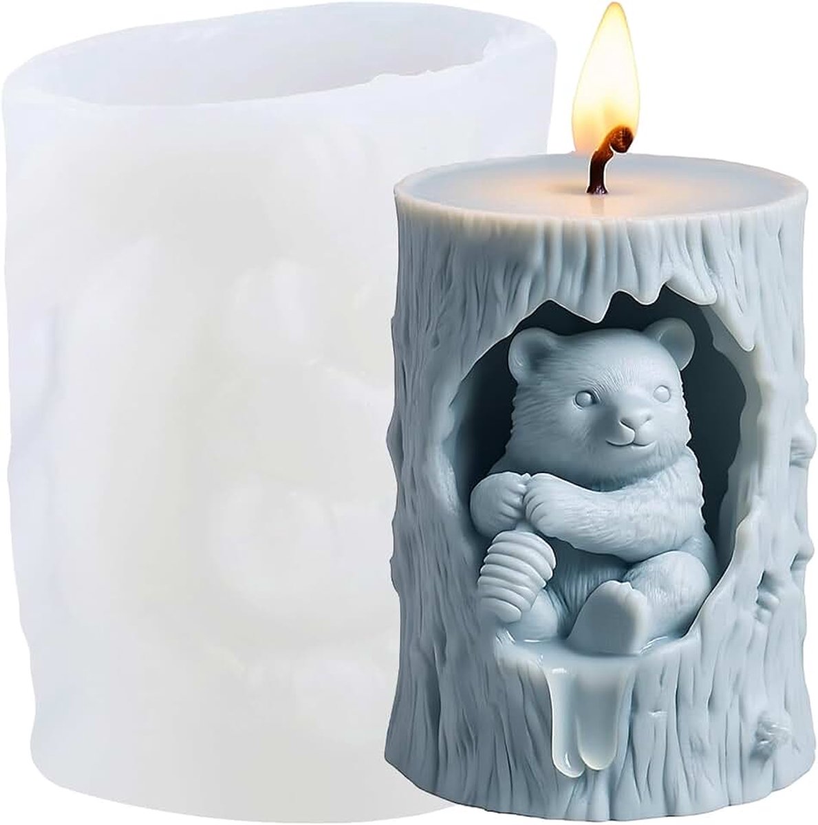 Honey Bear Kaarsvorm, honingbeer, hars, gietvorm, siliconen mal voor het maken van aromatherapie, kaarsen, gips, klei, knutselkaars, huisdecoratie