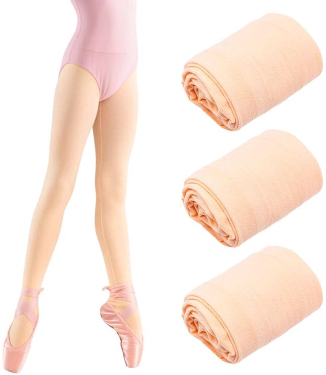 Balletdanspanty 3 Stuks - beige - Voor Meisjes 5-10 Jaar - Hoge Elasticiteit - Duurzaam - Perfecte Pasvorm - Danspanty