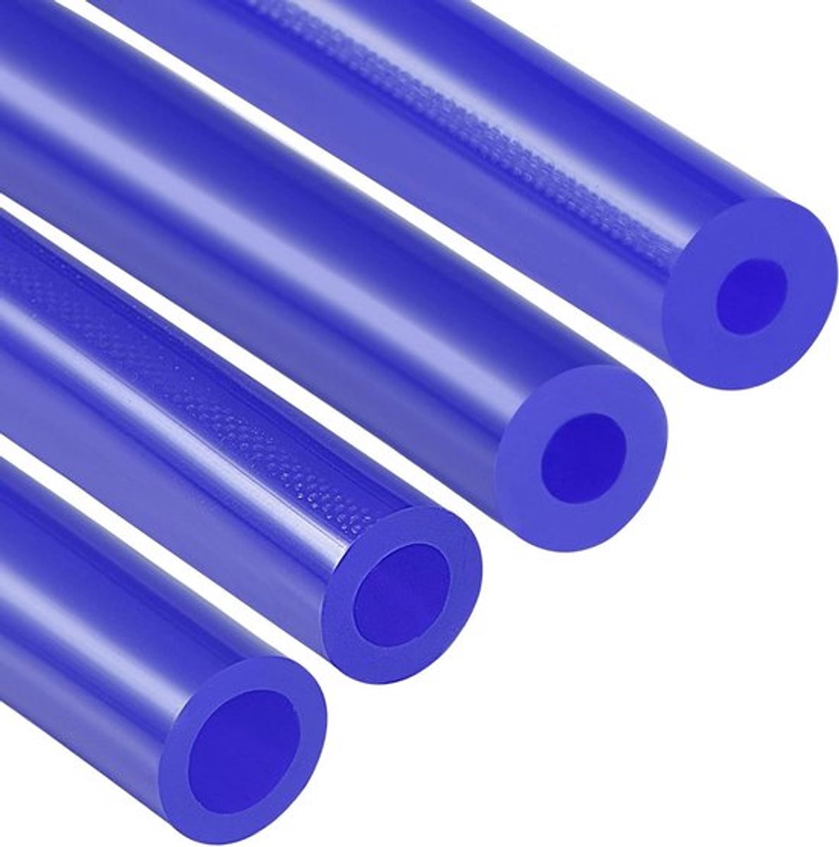 Siliconen buis in diverse maten voor water- en luchtslangen 1,5 m lengte - blauw