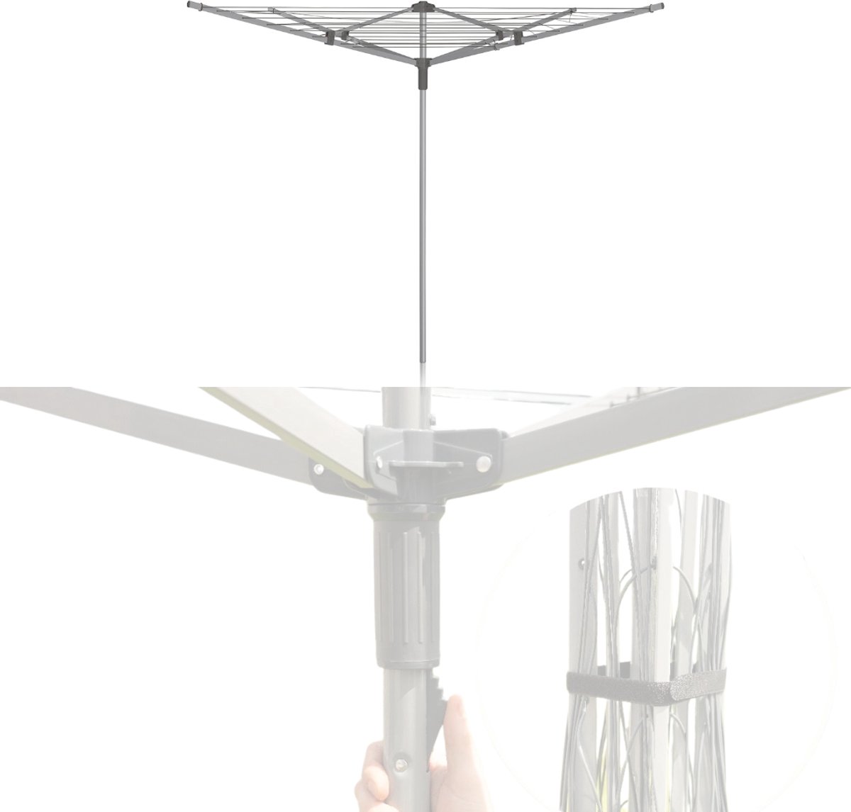 ApexArte® Droogmolen met Voet voor Camping & Thuis - Wasrek Staand - Droogrek Inklapbaar