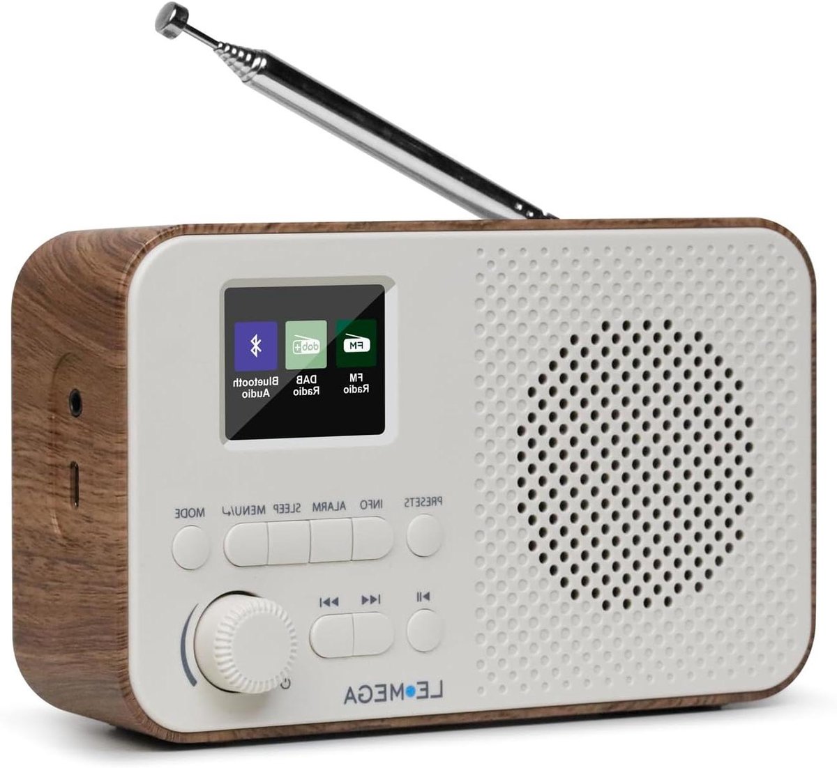 Draagbare DAB Radio - Bluetooth Speaker - Muziek Luisteren - 15 Uur Speeltijd - 16x9.5x6 cm - Zwart