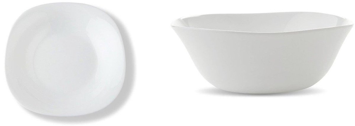 Bormioli Rocco Parma Set: Diepbord 23cm + Saladekom 14cm Wit