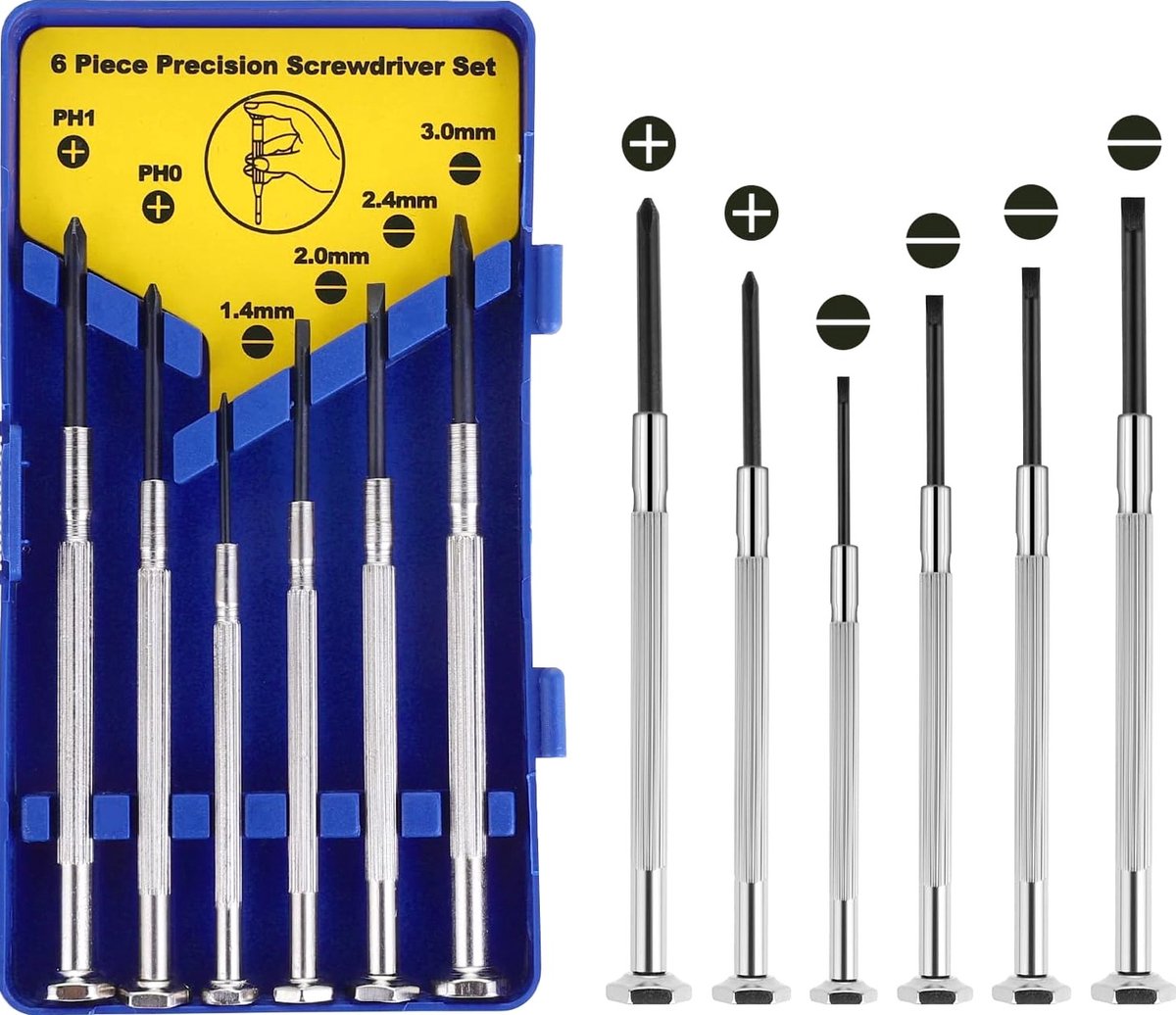Precisie Schroevendraaierset 6 Delig - Kleine Schroevendraaiers voor Fijne Reparaties