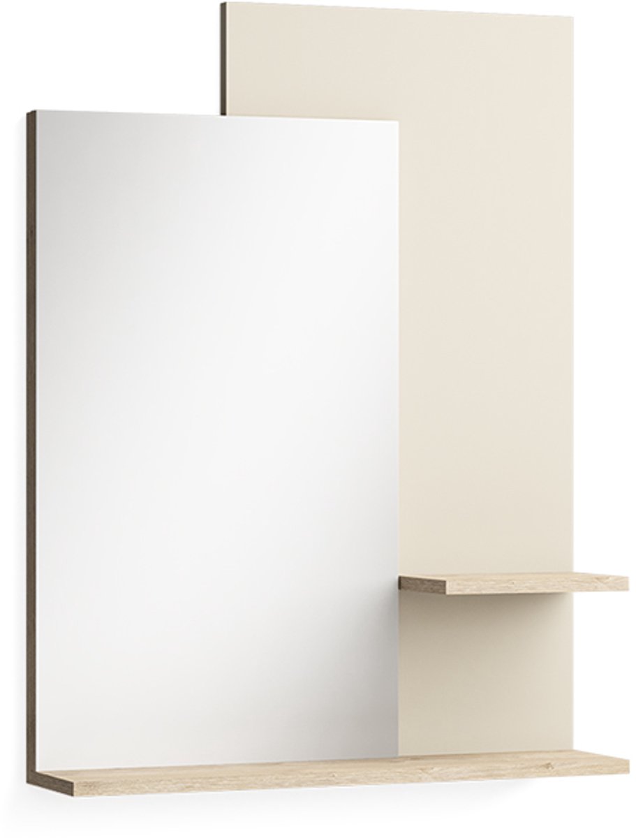Vicco Wandspiegel Puerto, Eiken/Kasjmier, 70 x 90 cm