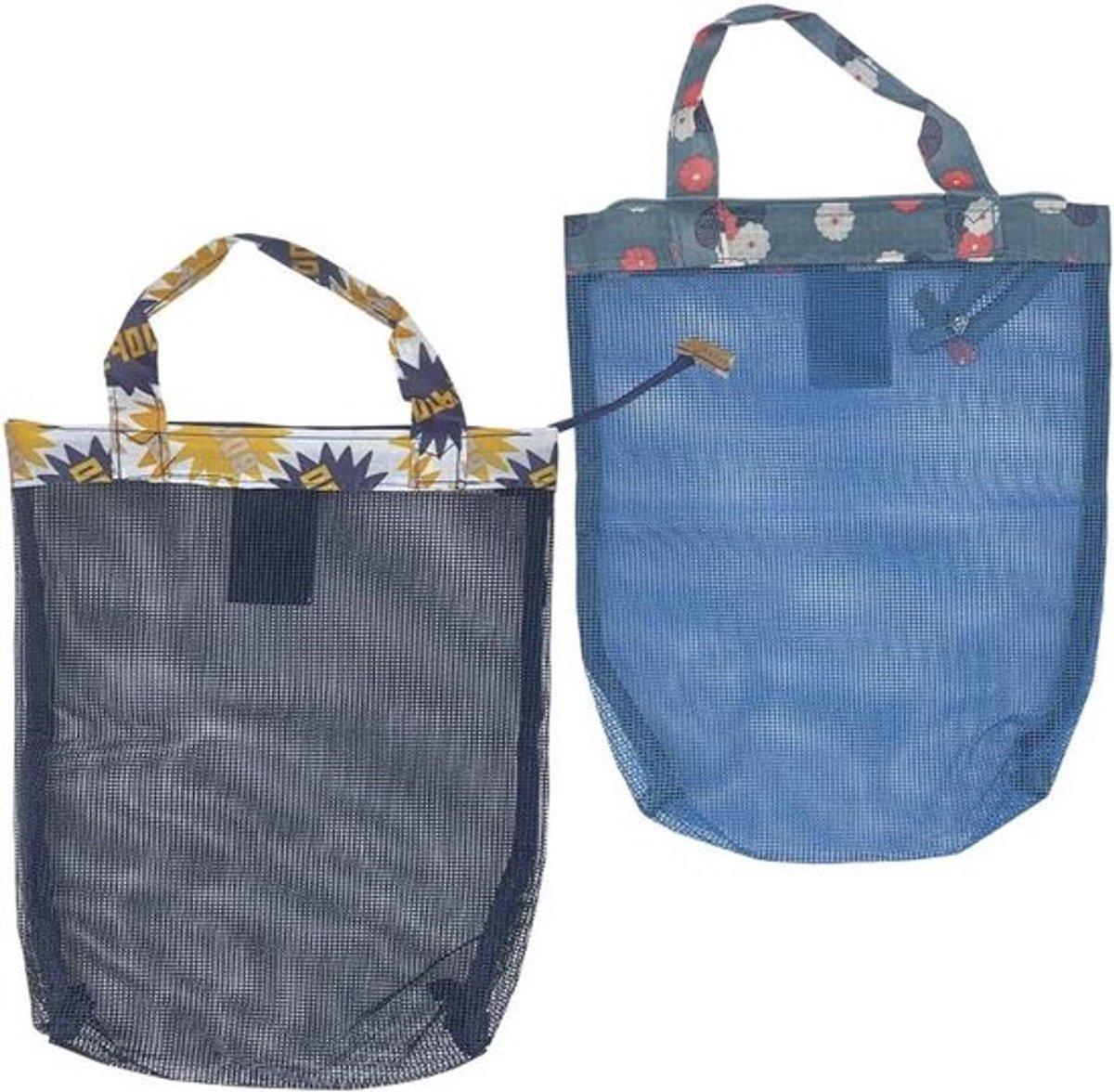 Set van 2 Toilettassen en Strandtas met Ritssluiting| Transparante Mesh Opbergtas| Draagbare Opbergtas voor Zwemmen en Kamperen | 26 * 24 cm