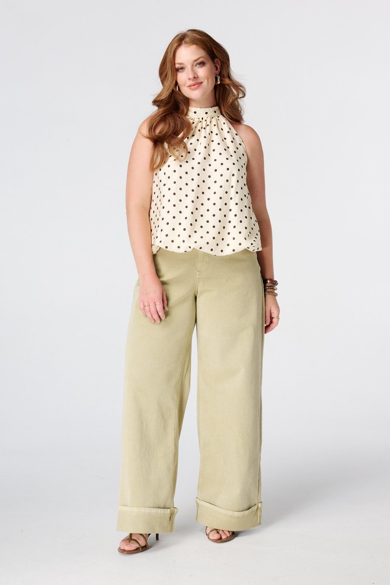 MS Mode Jeans Wide leg jeans met omgeslagen pijpen