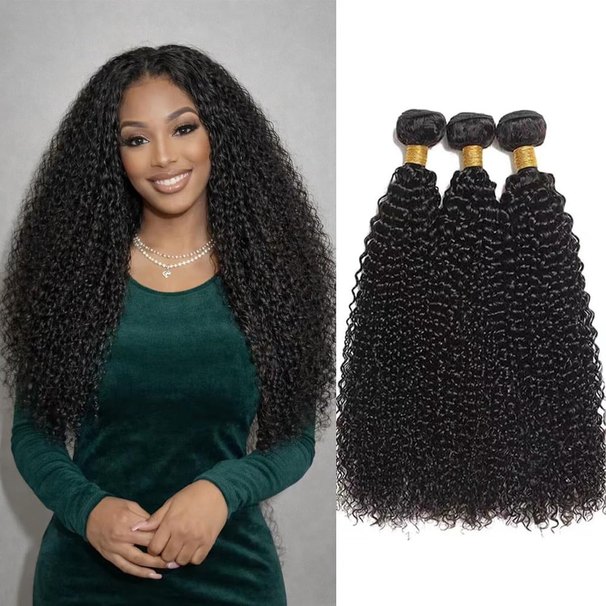 Hair Bundles Kinky Curly Bundle Double Maagdelijk Haar Weft Brazilian Virgin Curly Weave Hair Extensions for Black Women Natural Color 20 22 24 inch