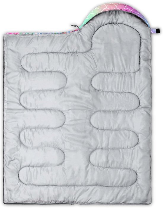 Kinder Slaapzak - Outdoor Tas - Kamperen en Hiken - Waterdicht en Warm - 80 x 230 cm - Zeemeermin van Kinder — afbeelding 4