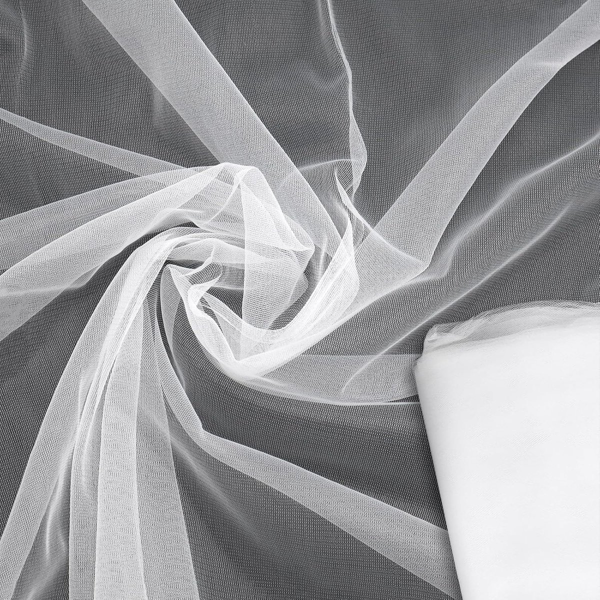 Stoffen om te naaien, 2 m x 160 cm, tule, wit, tule | Tule stof per meter decoratieve stof drapering stof voor bruiloftsboog bruiloft gordijn prieel party geschenken decoratie