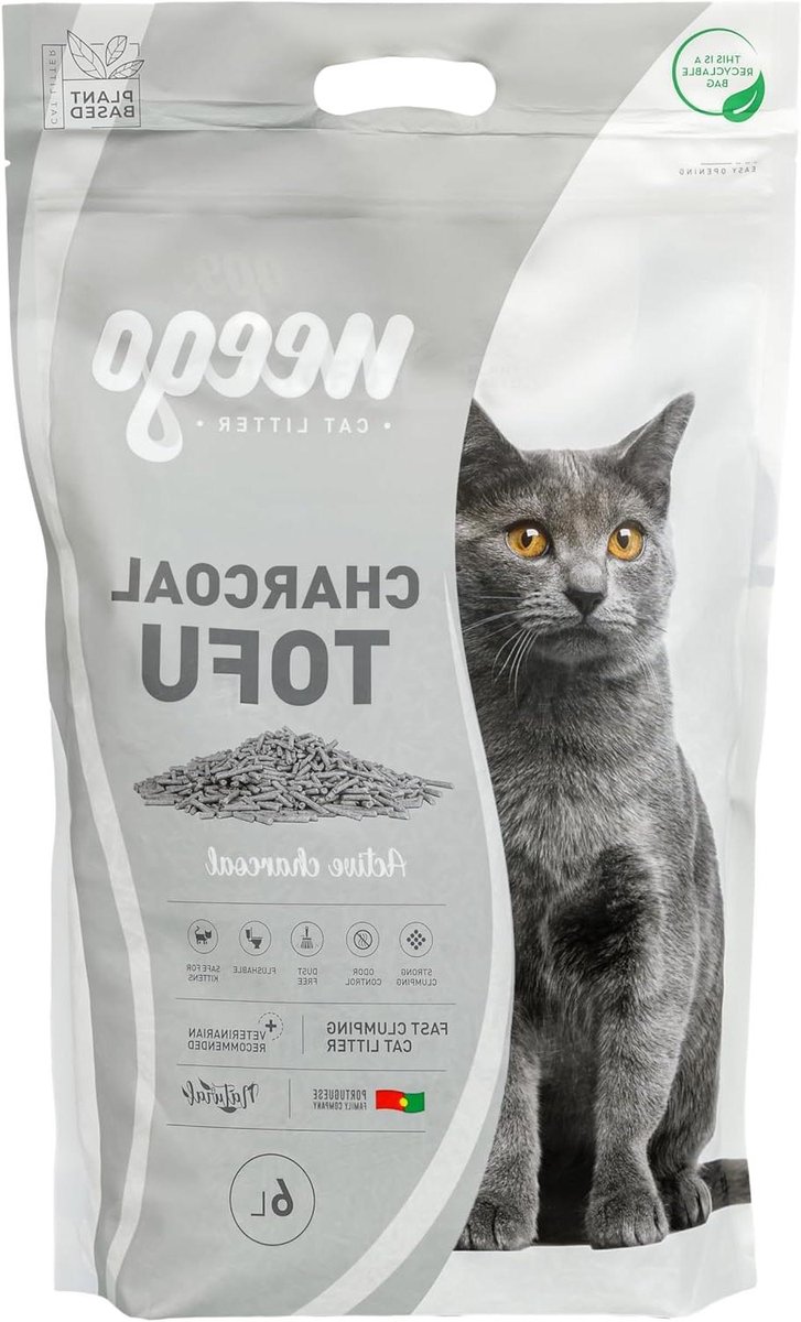 Kattenbakvulling Tofu - Milieuvriendelijke Korrels - Geurcontrole Katten - Hoge Absorptie - 6 Liter - Niet van toepassing