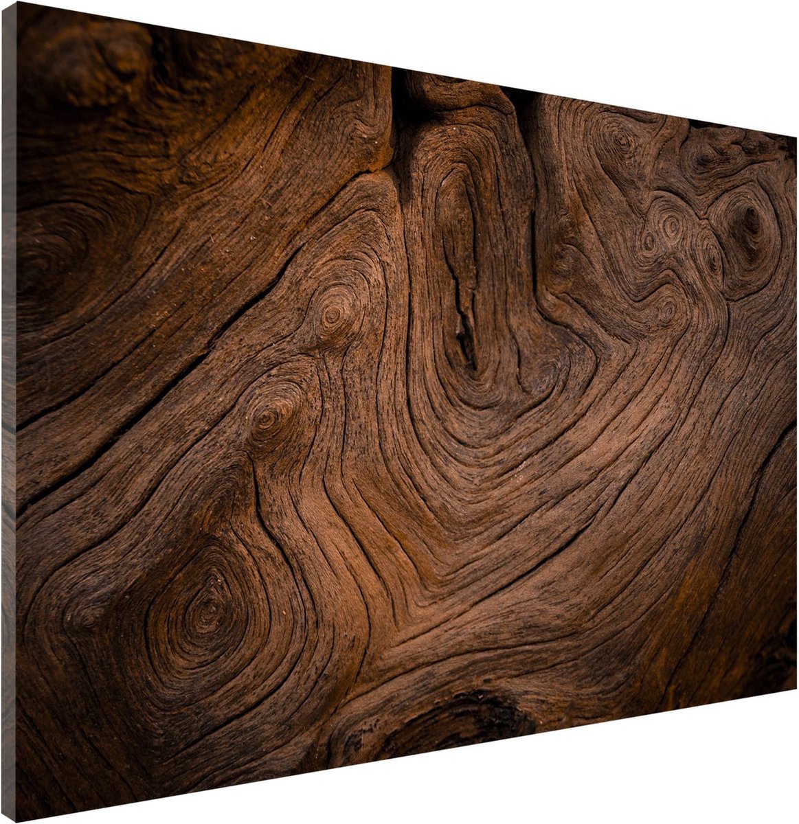 Mydesignglas Whiteboard - Metaal - Magneetbord - Memobord - Elk Type Magneet - Oud hout - 60x40 cm
