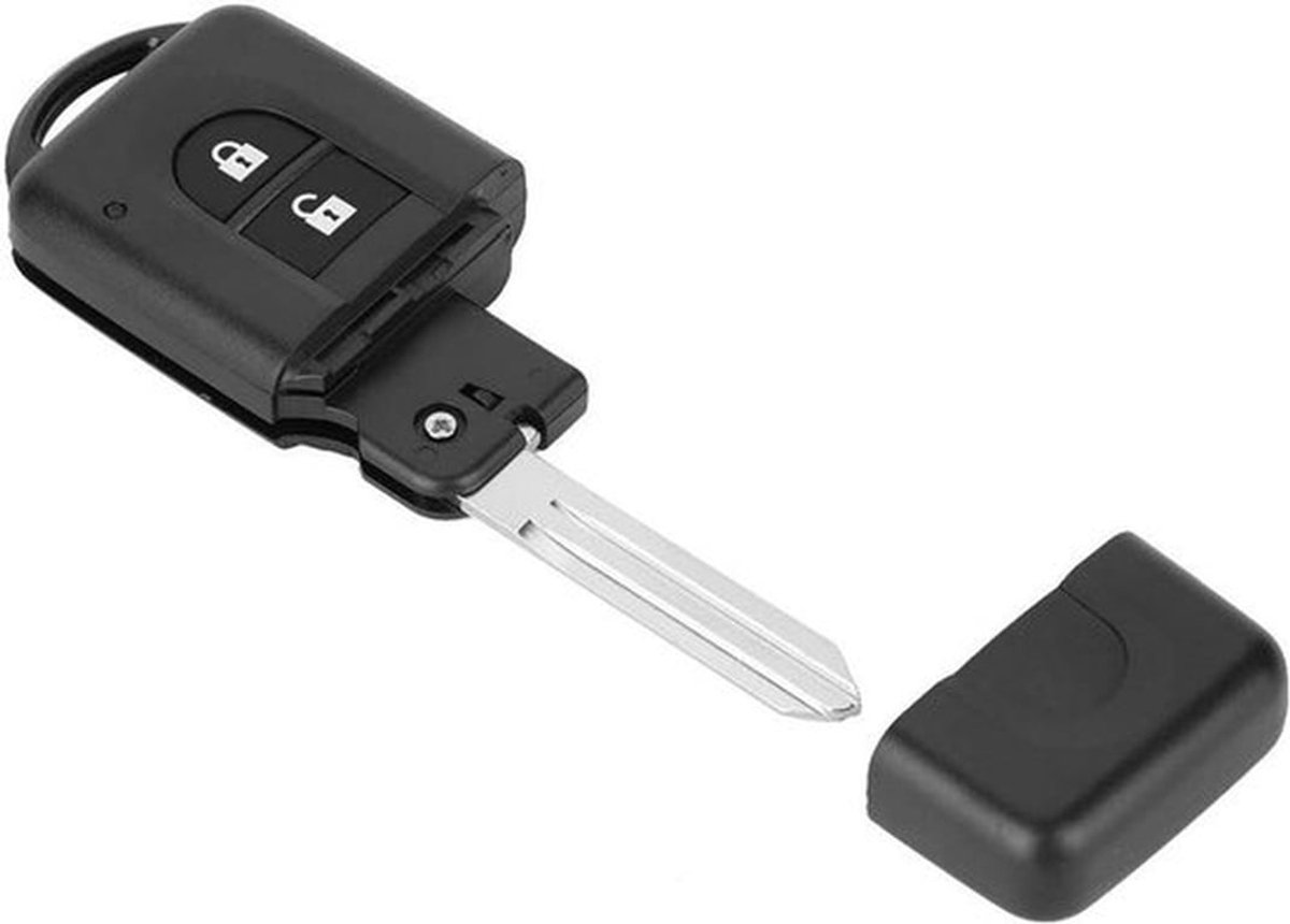 - Autosleutel Hoes - Afstandsbediening - Klapsleutel - ABS - 2 Knops - Autoaccessoire - Sleutelhanger - Zwart - Vervanging - Universeel - Geschikt voor Klapsleutels - Smart Cover Shell