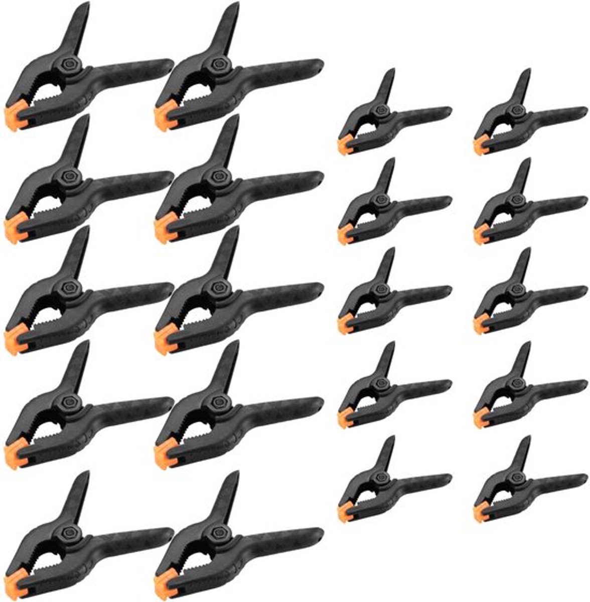 Klemmen Set 20 Stuks - Veerklemmen 2 Inch/3 Inch - Schroefklemmen - Antislip Handgrepen - Hoogwaardig Nylon Materiaal - Flexibele Grip - Klem