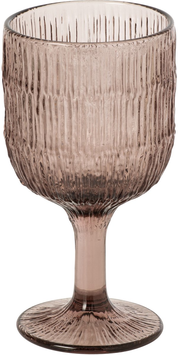 J-Line Wijnglas - glas - bordeaux - set van 6
