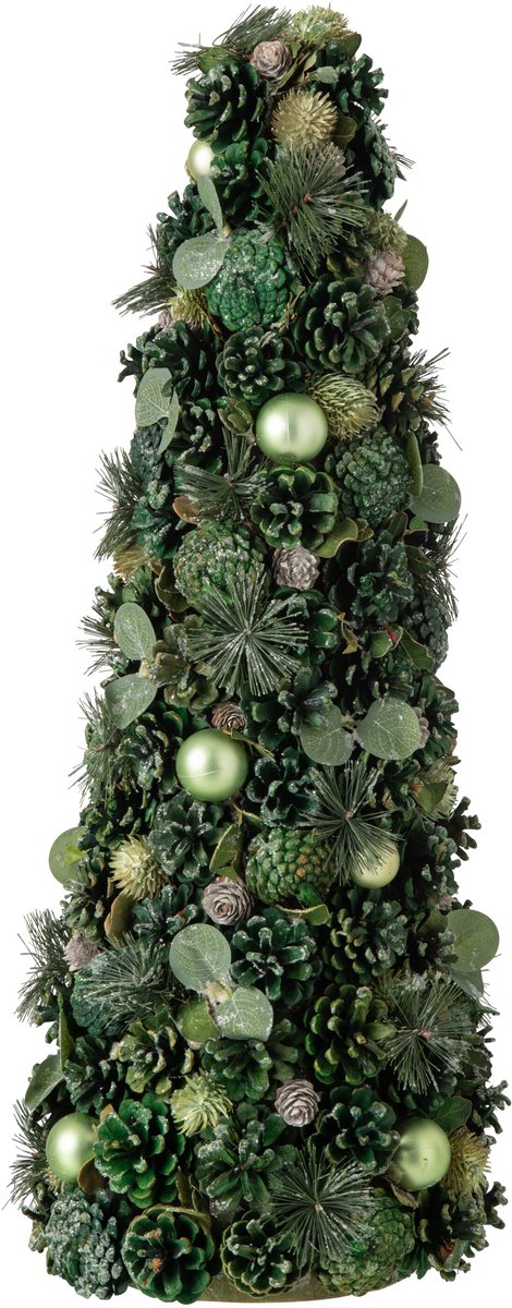 J-Line Kegel met dennenappels - groen - large