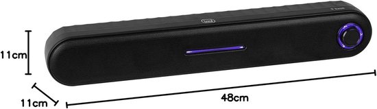 Mini Soundbar - Compacte Speaker - TV Geluid Verbeteren - Bluetooth 5.0 Connectie - 41.1 Centimeter - Zwart van MINI — afbeelding 4