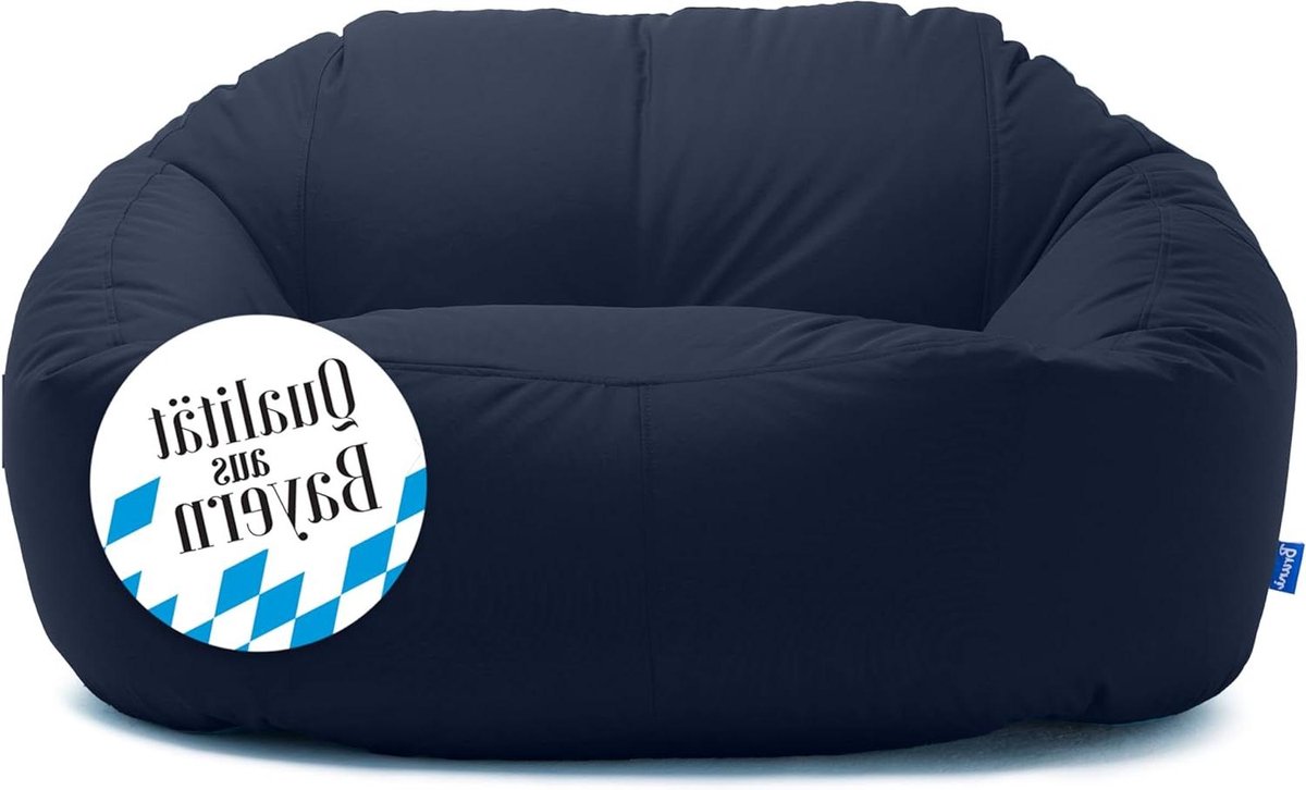 Lounge zitzak-bank - Zitbank Poef - Ontspannen Binnen Buiten - Lichtgewicht Stabiliteit - XXL 160x100cm - Blauwgrijs