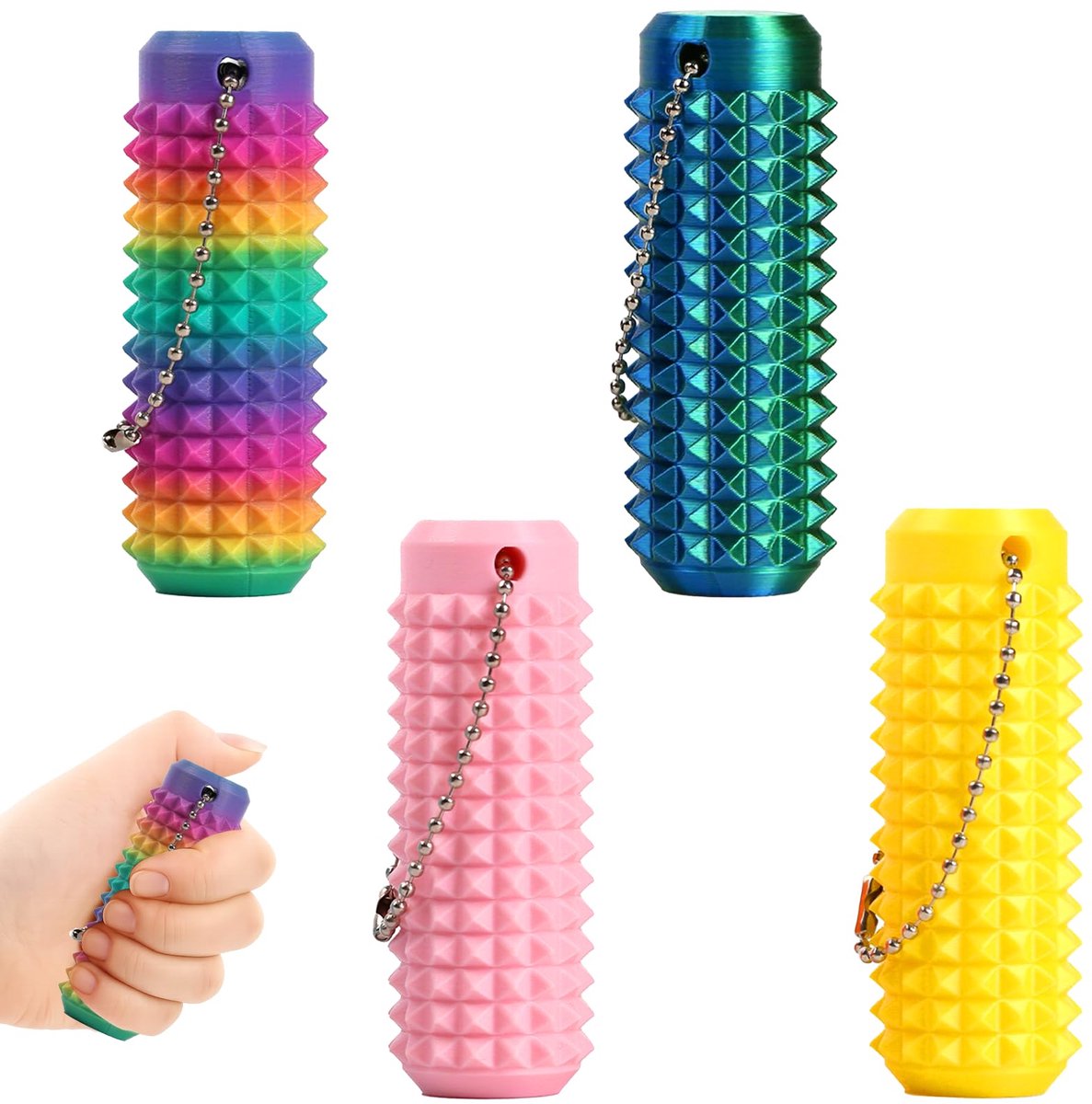 Egelbal, kleine egelbal, metalen acupressuurbal, accupressuurballen, egelbal voor stressvermindering of voor massage van rug, benen, voeten, handen