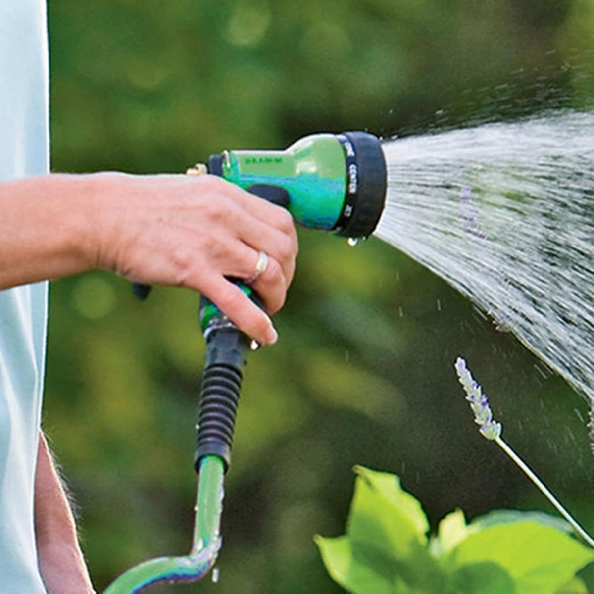 Tuinslang - Flexibele slang - Tuin besproeien - 7 sproeipatronen - 15 meter - Groen – foto 3