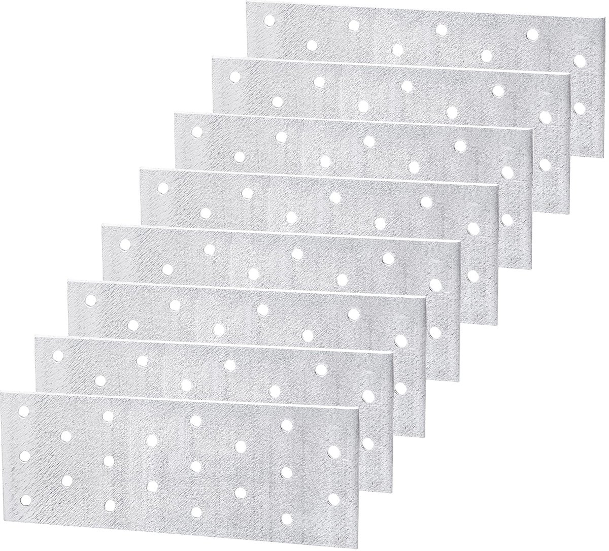 (Verpakking van 8 stuks) Gegalvaniseerde stalen platte reparatie-connectoren 50 x 160 x 2 mm verbindende platen beugels bevestigingsbeugels reparatie gegalvaniseerde plaatbevestigingen (8 stuks, geen
