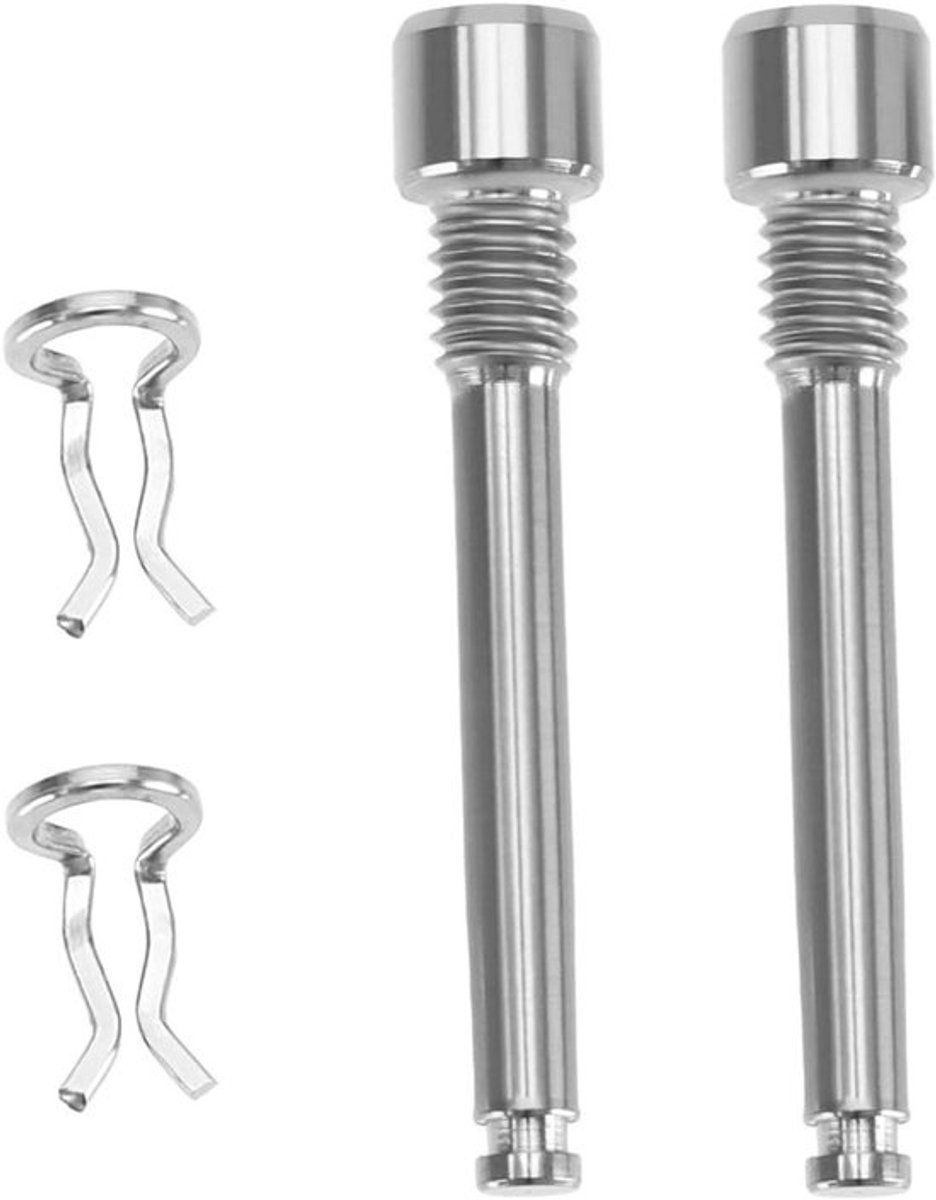Fietsremklauw schroef - Remblokken bout - Titaniumlegering - M4 - Schijfrem - Y8J798060 - Pin - Circlips - Compatibel met Shimano - 2-delige - Geschikt voor - Zilver - Bout.