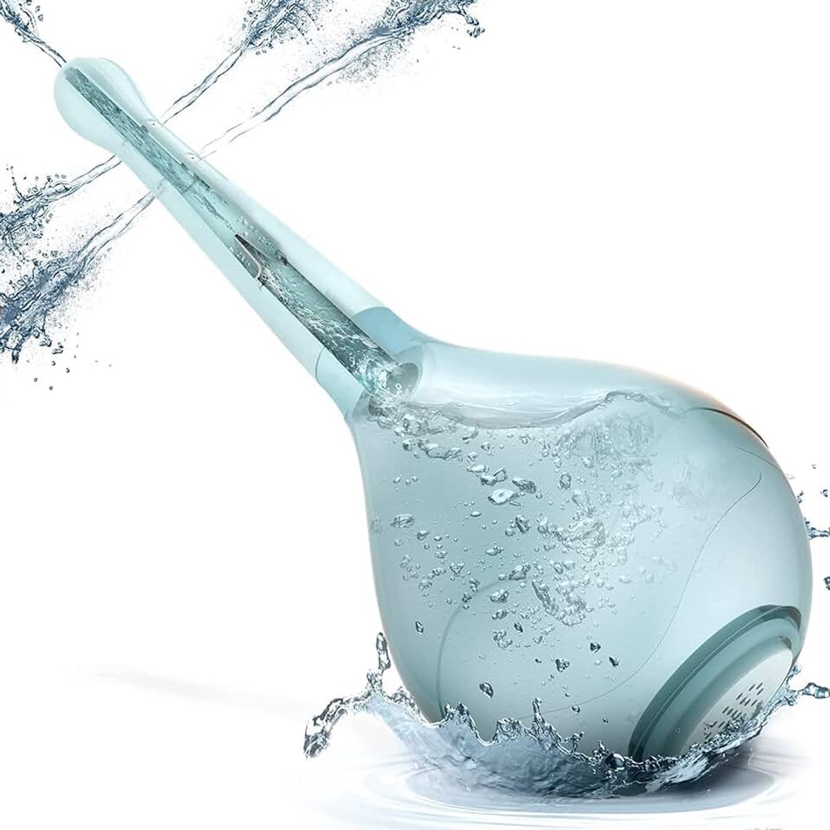 Anti-terugstroom voor volwassenen, voor vaginale douche, anale reiniging, met 5 gaten, siliconen spuitmond voor dames en heren, blauw