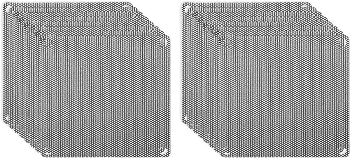 80 mm/3,1 inch pc-ventilator stofgaas, 16 stuks pvc-computerkoeler, stoffilter, pc-behuizing, stofkap, grills voor computerkoeler, ventilator, pc-behuizing, stofdicht, zwart