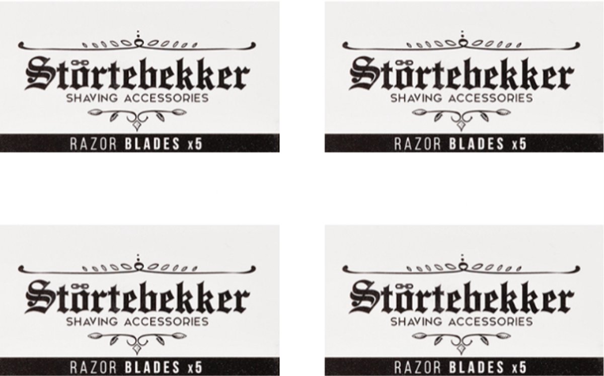 Störtebekker® Premium Scheermesjes – 20 scherpe mesjes voor alle gangbare safety razors and straight razors – van Zweeds roestvrij staal – voor de gevoelige huid