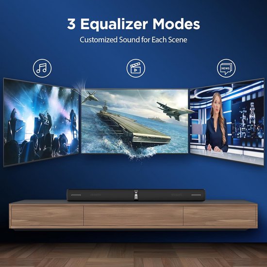 Soundbar - Luidspreker - Film Kijken - Afneembaar Ontwerp - 90W - Zwart — afbeelding 2