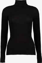 TwoDay dames rib coltrui - Zwart - Maat M