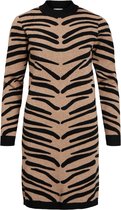 Object Jurk Objthess L/s Jacquard Knit Dress 23037639 Chipmunk/tiger Sc Dames Maat - S
