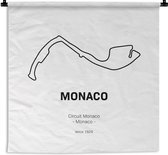 Wandkleed - Wanddoek - F1 - Monaco - Circuit - 90x90 cm - Wandtapijt - Cadeau voor man